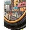 Image 2 : Vintage Artist Signed Original Oil On Canvas Painting European Town Scene
