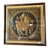 Image 1 : Vintage South Asian Warrior Of Elephant Back Tapestry In Frame