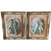 Image 1 : 2x Vintage "Pucci" Bisque Porcelain Plaque On Velvet