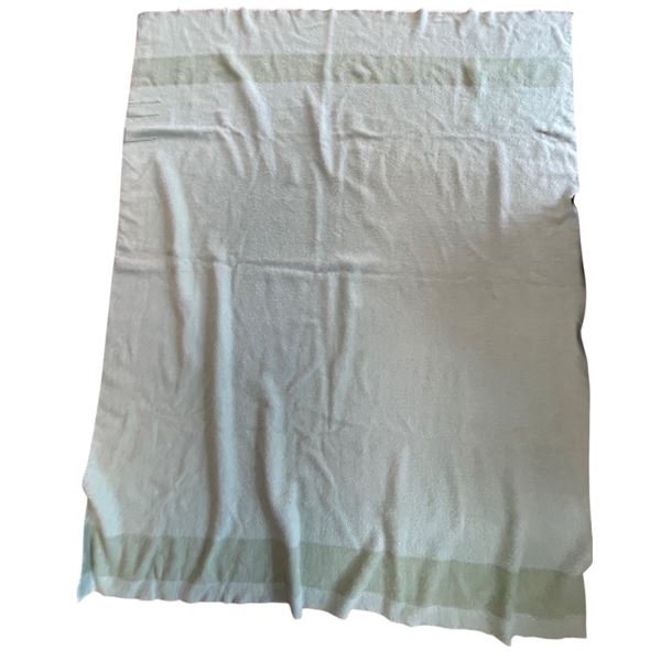 Vintage Green 4 Stripe Wool Blanket