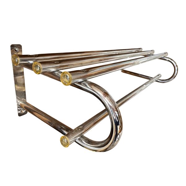 Vintage Chrome Precision Manufacturing Towel Rack Off A Train