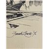 Image 3 : 1976 Frank Lewis "Townsite Of Granville From The Waterfront In 1884" Sketch Drawing