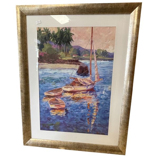 Vintage Michael Hallinan "Palm Harbor" Print