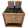 Image 1 : Vintage Garrard 5200 Turntable Side Table With 2 Speakers