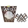 Image 1 : 2x Vintage Asian Rosewood Collectibles: Mirror & Bottle Holder