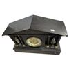 Image 2 : Vintage Slated Mantle Clock With Columns & Figural Details