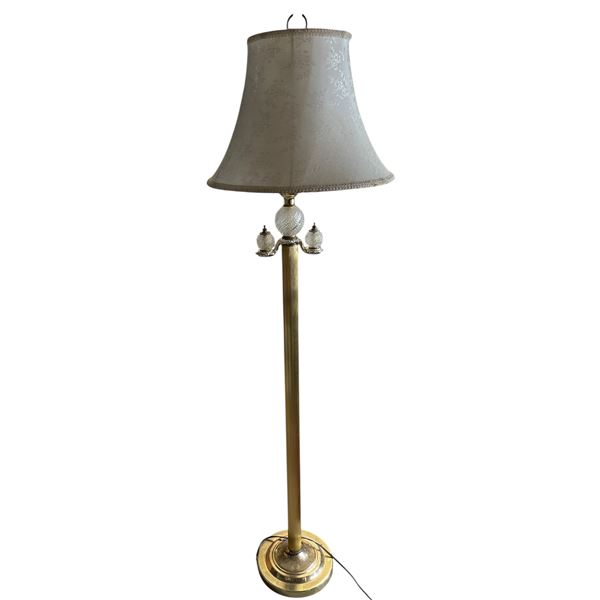 Vintage Floor Lamp With Spherical Ball Finials