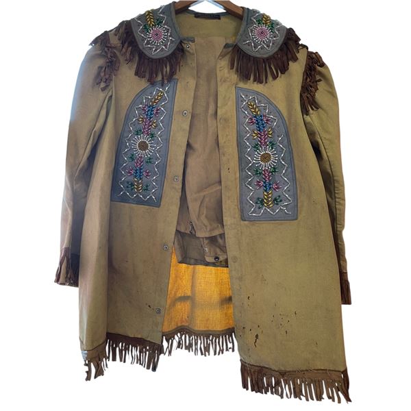 Antique Louis E. Stilz & Bro Philadelphia First Nations Inspired Beaded Clothing : Jacket & Pants