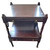 Image 1 : Vintage 4 Post Side Table With Pullout Drawer & Storage Drawer