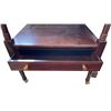 Image 3 : Vintage 4 Post Side Table With Pullout Drawer & Storage Drawer