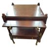 Image 4 : Vintage 4 Post Side Table With Pullout Drawer & Storage Drawer