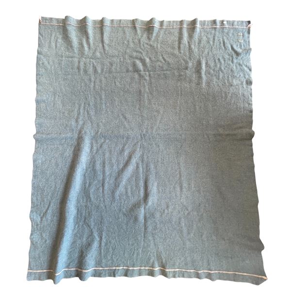 Vintage Blue Wool Blanket