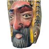 Image 3 : Vintage South Asian Hand Painted & Carved Mask