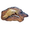 Image 1 : 2003 John Durning B.C. Carved Burl Salmon Plaque