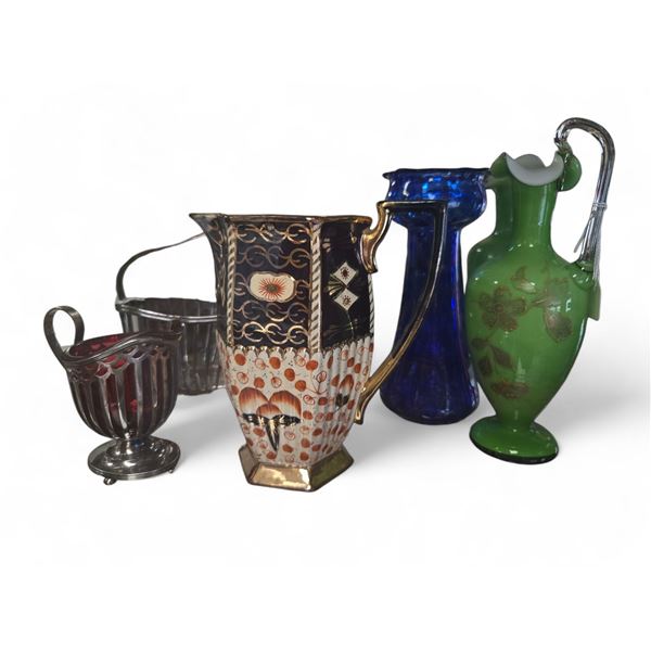 Vintage Variety: Vases, Plated Wine Bottle Pourer, Ruby Glass Insert Pitcher, & More