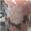 Image 3 : Vintage Floral Painted Glazed Crackle Pink Vase