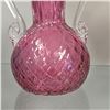 Image 3 : Vintage Cranberry Glass Double Handled Vase