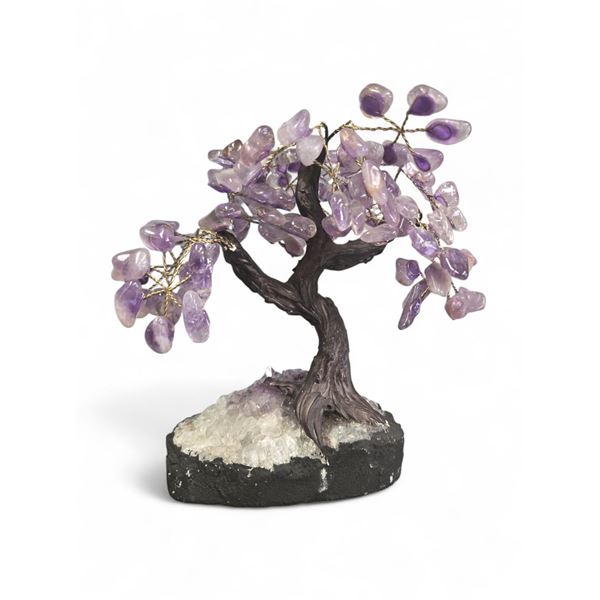 Amethyst Geode Bonsai Tree
