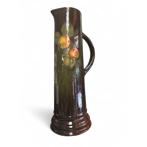 Antique Weller Louwelsa Hand Painted Pottery Tankard Pitcher