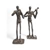 Image 1 : 2x Vintage Bronze Figural Band Members: Trumpet & Mandolin