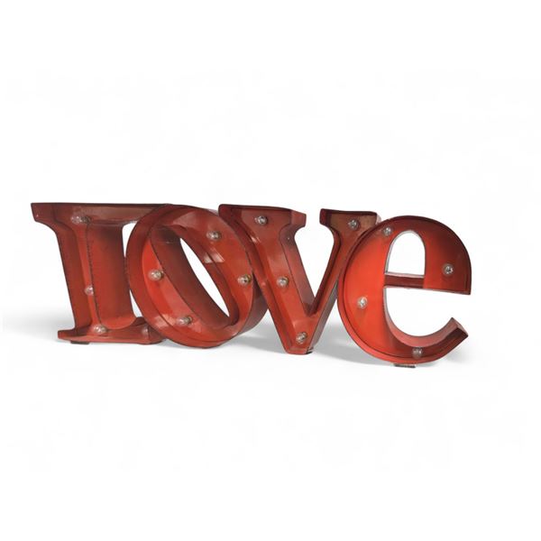 Vintage Style Light Up Battery Operated Love Sign