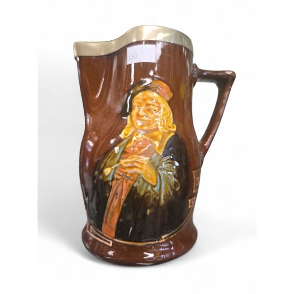 Vintage Royal Doulton Pottey Pitcher "It Is Hard For An Empty Bag To Stand Up"