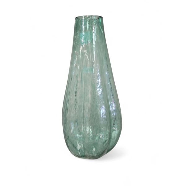 Vintage Rosta Boda Signed Art Glass Green Vase