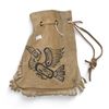 Image 1 : Vintage First Nations Hand Made Deer Hide Thunderbird & Tasselled Detailed Pouch