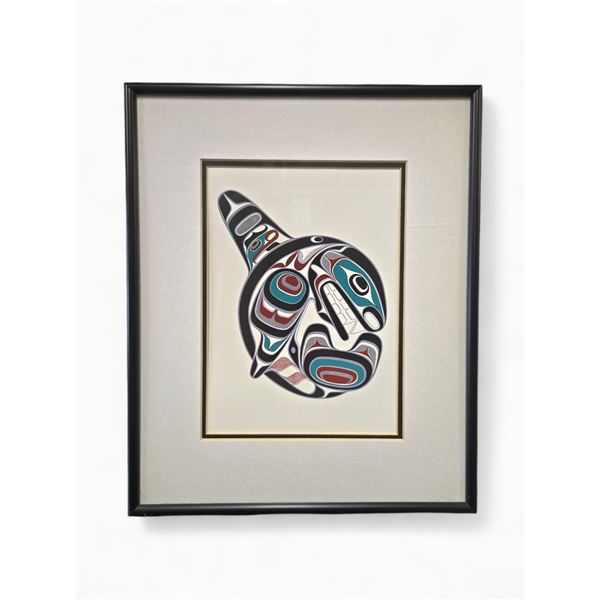 Vintage Joe Wilson First Nations Killer Whale Print