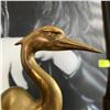 Image 3 : Vintage Brass Crane Statue