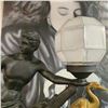 Image 2 : Vintage Art Deco Style Rope Pulling Man Table Lamp