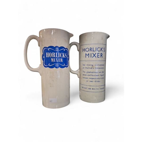 2x Vintage Horlicks Mixer Pitchers
