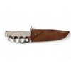 Image 1 : Large Finger Covering Knife With Leather Sheath