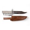 Image 2 : Large Finger Covering Knife With Leather Sheath