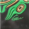Image 2 : Golden Top Canadian Made First Nations Design Frog And Mother Of Pearl Button Side Bag