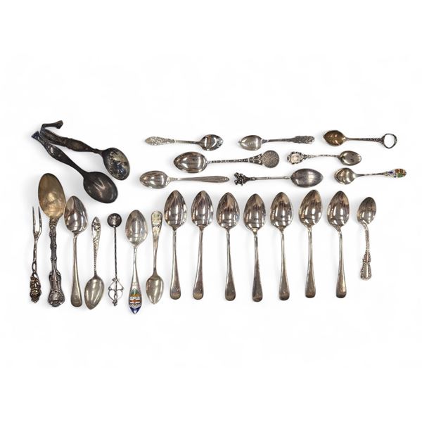 400 Grams Of Assorted Silver Spoons: Sterling, Mexican 925, 800, Lion Marked