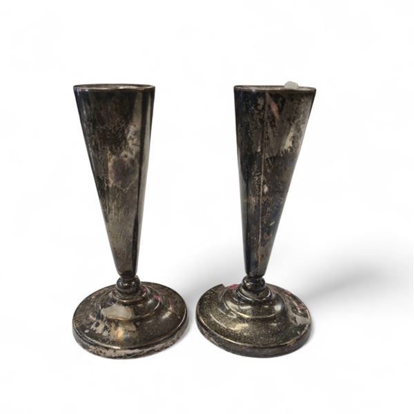 2x Vintage JK Mexico Sterling .925 Silver Candle Stick Holders