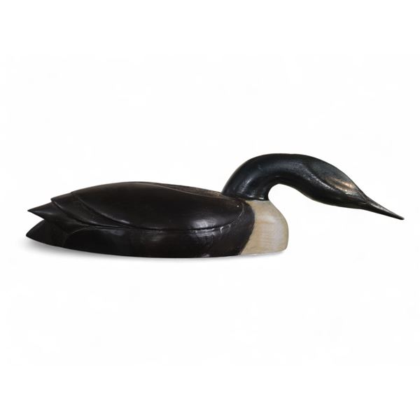 Vintage Hand  Carved & Painted Wooden Loon