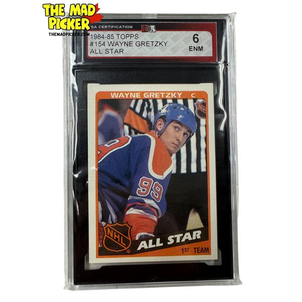KSA 6 ENM Graded Wayne Gretzky All Star 1984-85 Topps NHL Hockey Card