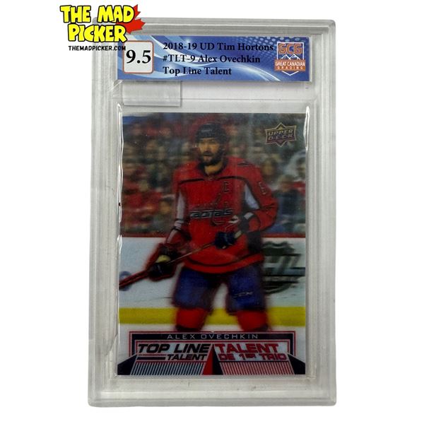 GCG 9.5 Graded Alex Ovechkin 2018-19 Upper Deck Tim Hortons Top Line Talent NHL Hockey Card
