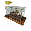 Image 1 : Vintage Hand Carved Wooden Motorcycle In Shadow Box