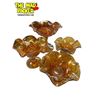 Image 2 : 4x Vintage Carnival Glass Ruffled Bowls On Pedestal