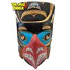 Image 1 : Vintage Stevie Charlie Signed First Nations Hand Carved & Painted Thunderbird Mask With Abalone Deta