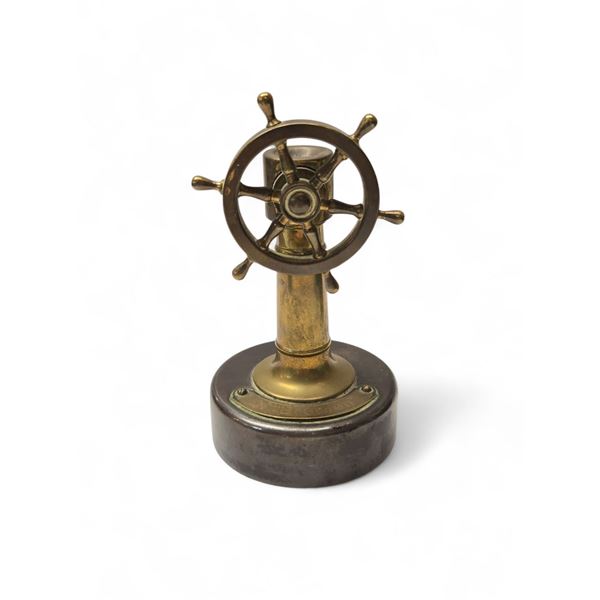Vintage Elzit  Brass D. "Bremen" Ships Wheel Cigarette/Cigar Cutter