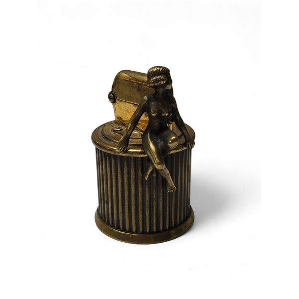 Vintage Thoren's Art Deco Brass Table Lighter