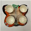 Image 1 : Vintage Ivory Ware Hancock's Hand Painted Butterfly Tea Cup Set