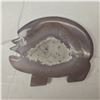 Image 1 : Agate With Druzy Pig Carving