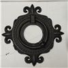Image 2 : 2x Door Knockers: Brass Lion Head & Cast Iron Fleur De Lis Style