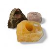 Image 1 : 3x Vintage Geode Specimens (2 Are Candle Holders)