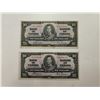 Image 1 : 2x 1937 Canadian $10 Bank Note
